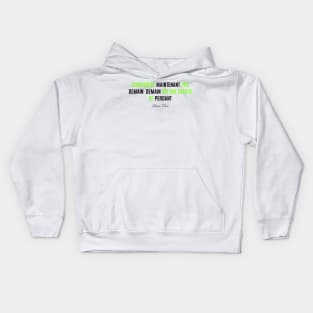 Commencer MAINTENANT, pas DEMAIN... (Simple) | Version Vert Kids Hoodie